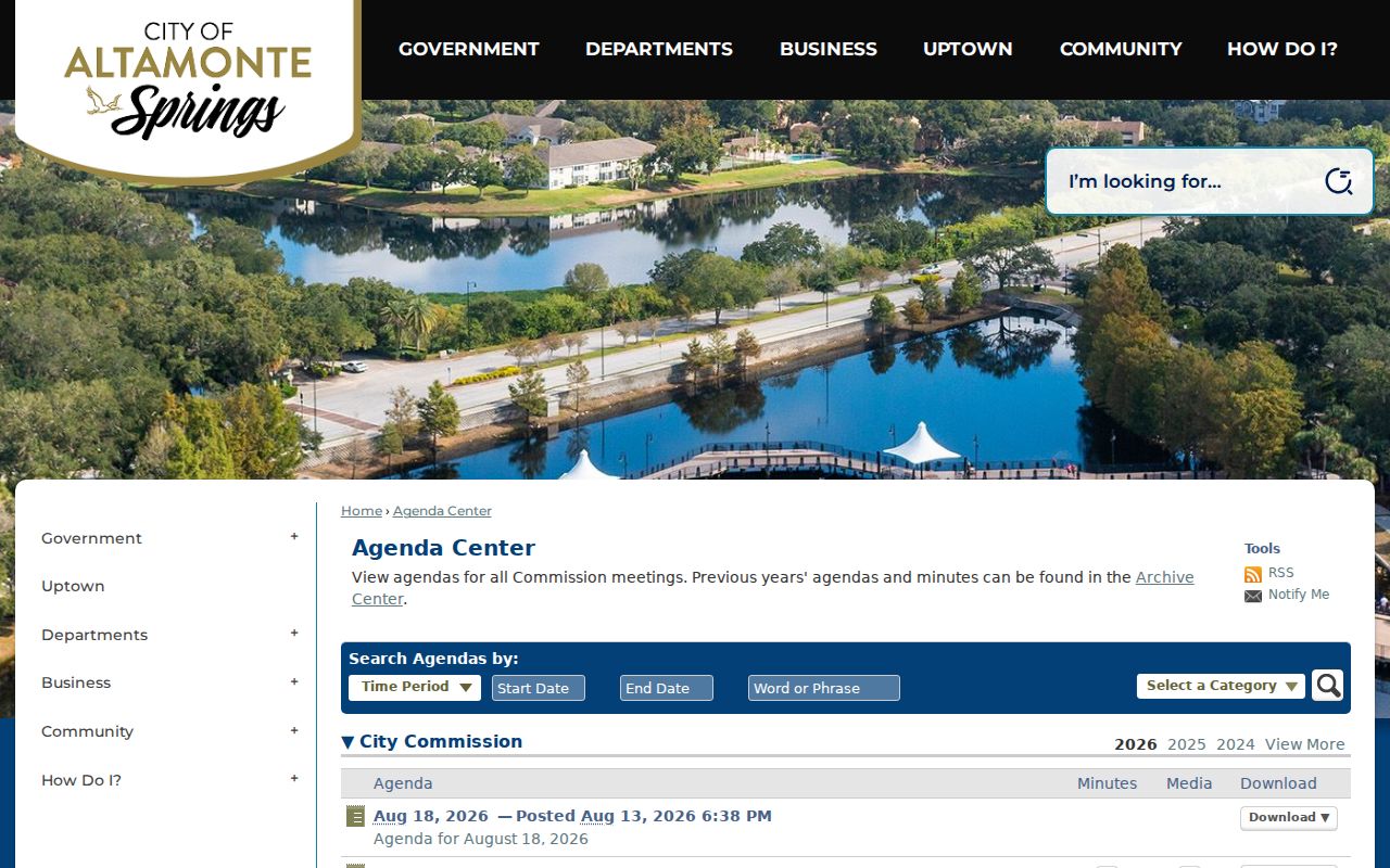 Altamonte Springs ZIP code directory agenda search